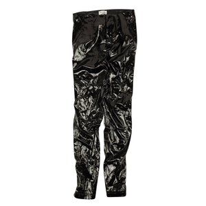 PALOMO Black Faux Leather Lace Up Pants Size S $695